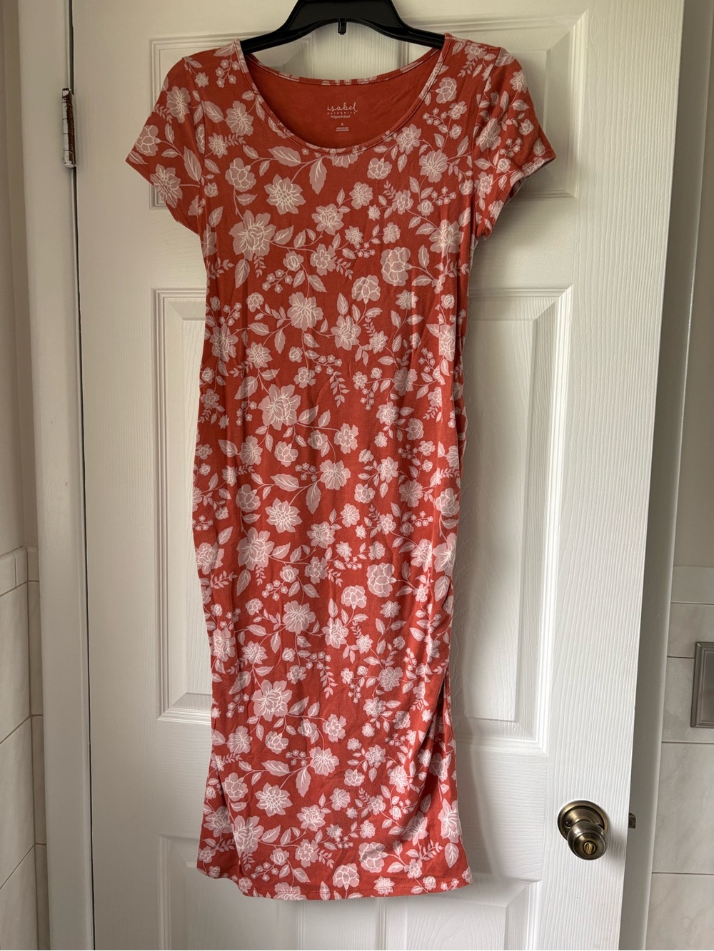 Isabel Maternity by Ingrid & Isabel Floral Scoop-Neck Midi Dress size small